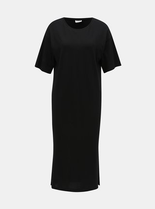 Čierne basic šaty s rozparkami Noisy May Mayden