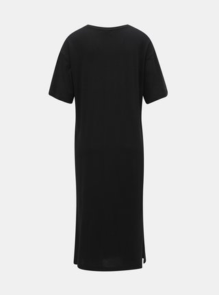 Čierne basic šaty s rozparkami Noisy May Mayden
