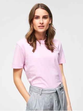 Ružové basic tričko Selected Femme My Perfect