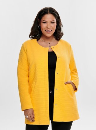 Žltý rebrovaný tenký kabát ONLY CARMACOMA Toronto