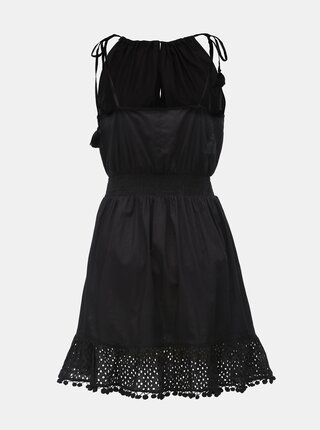 Čierne šaty s čipkou a korálkami Miss Selfridge