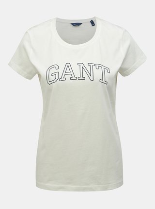 Bílé dámské tričko s potiskem GANT