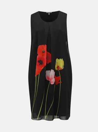 Čierne kvetované šaty Ulla Popken