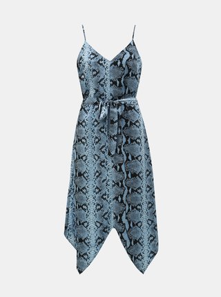 Čierno–modré šaty s hadím vzorom Dorothy Perkins