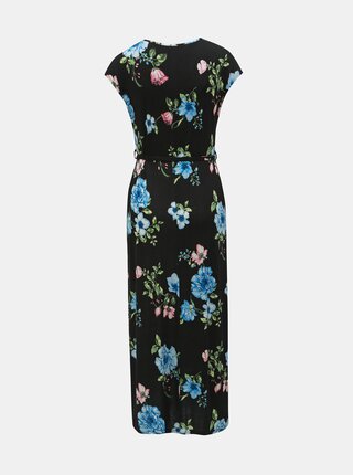 Čierne kvetované šaty Dorothy Perkins Petite