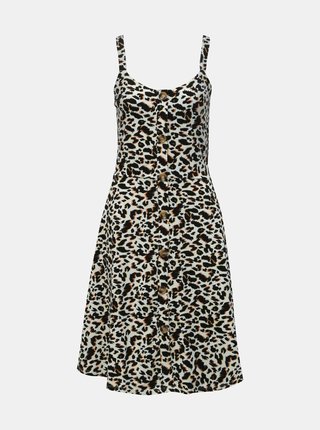 Čierno–biele šaty s leopardím vzorom Dorothy Perkins Tall