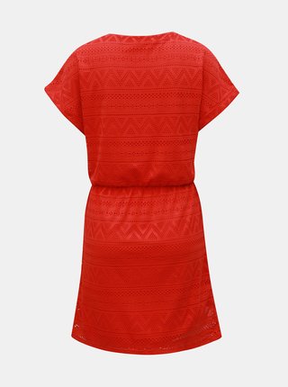 Červené čipkované šaty s mašľou ONLY Jolly