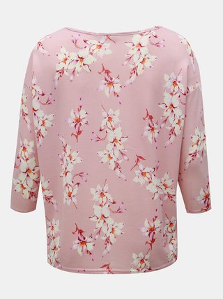 Ružové kvetované tričko ONLY CARMAKOMA Alba