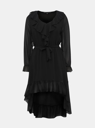 Čierne šaty s volánom Mela London