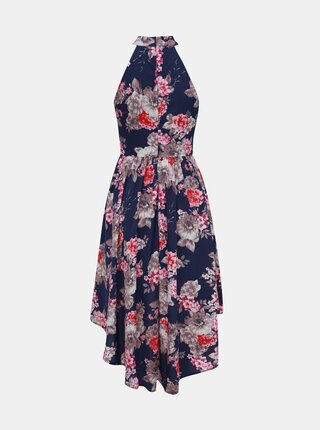 Tmavomodré kvetované šaty Mela London