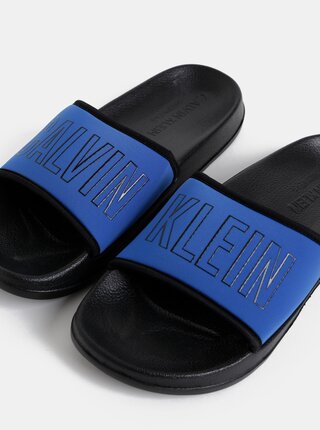Modré dámské pantofle Calvin Klein Underwear