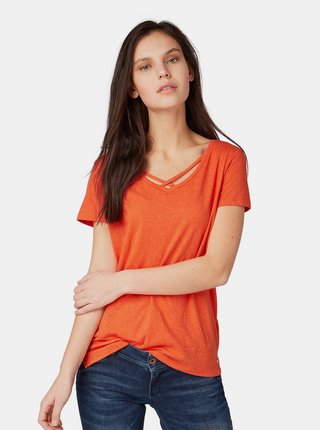 Oranžové dámske tričko Tom Tailor Denim