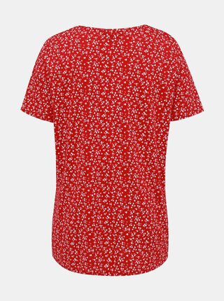 Červené kvetované tričko Ulla Popken