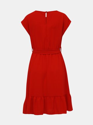 Červené šaty s volánom Haily´s Amy