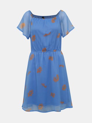 Modré kvetované šaty VERO MODA Wonda
