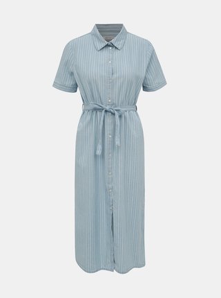 Modré pruhované košeľové šaty Jacqueline de Yong Leila