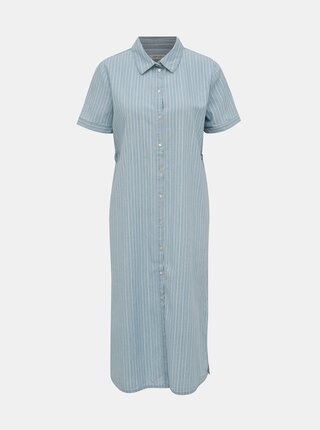 Modré pruhované košeľové šaty Jacqueline de Yong Leila