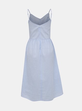 Bielo-modré pruhované šaty na ramienka Jacqueline de Yong Karim
