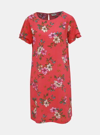 Rúžové kvetované šaty Jacqueline de Yong Trick