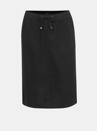 Čierna ľanová sukňa M&Co