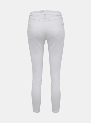 Biele skrátené džíny s ozdobnými detailmi M&Co Petite