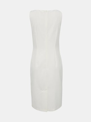 Krémové dámske kvetované púzdrové šaty M&Co