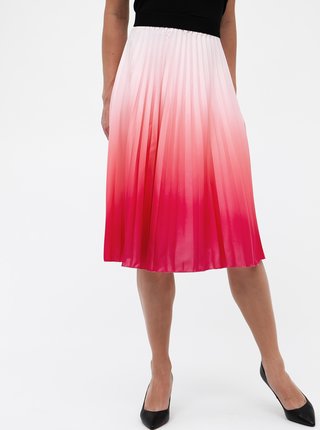 Rúžová plisovaná sukňa s ombré efektom Haily´s Amelia