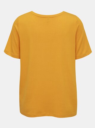 Žlté voľné basic tričko ONLY Moster
