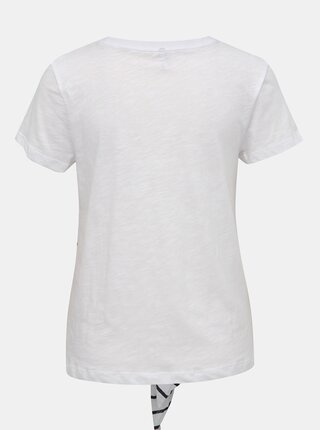 Biele vzorované tričko ONLY Bine