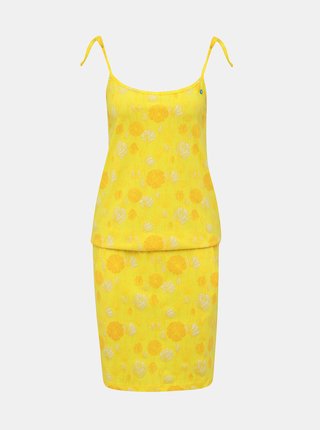 Žlté kvetované šaty na ramienka LOAP Baja