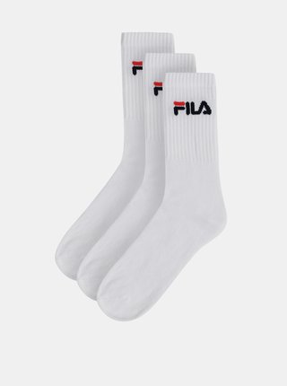 Sada tří páru bílých ponožek FILA