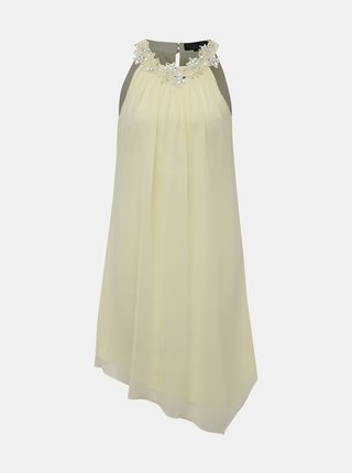 Svetložlté šaty s ozdobným lemom Dorothy Perkins