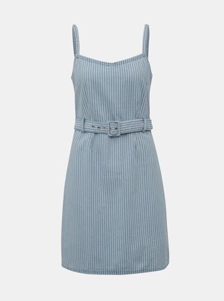 Modré pruhované rifľové šaty Dorothy Perkins