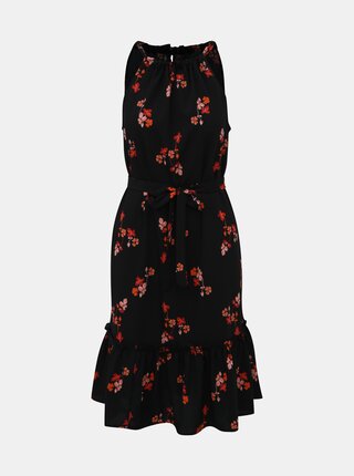 Čierne kvetované šaty VERO MODA Carina