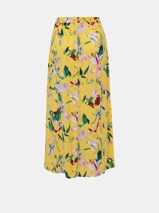 Žltá kvetovaná maxi sukňa VERO MODA Simply