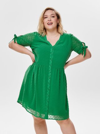 Zelené šaty ONLY CARMAKOMA Sofia