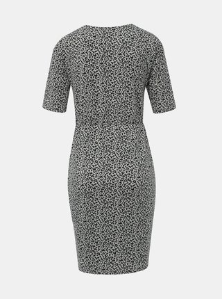 Šedé púzdrové šaty s leopardím vzorom VILA Flet