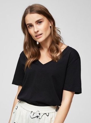 Černé basic tričko Selected Femme Standard