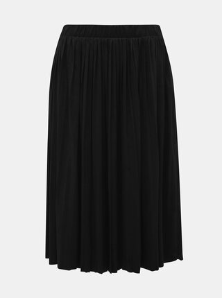 Čierna plisovaná sukňa v semišovej úprave Noisy May Tina