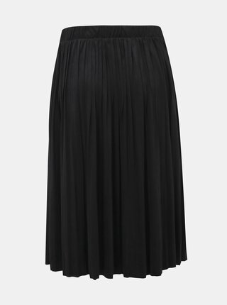Čierna plisovaná sukňa v semišovej úprave Noisy May Tina