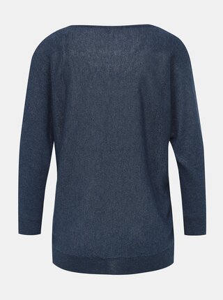 Tmavomodrý ľahký sveter s 3/4 rukávom M&Co