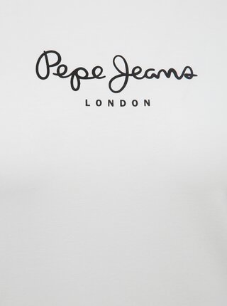 Biele dámske tričko s potlačou Pepe Jeans New Virginia