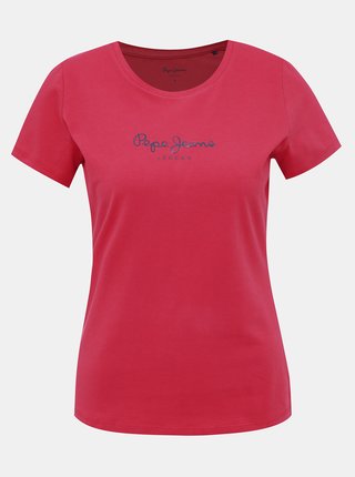 Červené dámske tričko s potlačou Pepe Jeans New Virginia