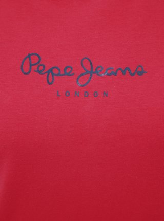 Červené dámske tričko s potlačou Pepe Jeans New Virginia