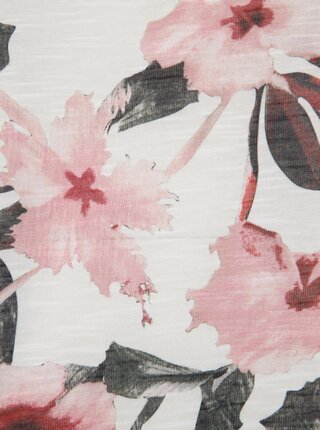 Ružovo-biele dámske kvetované tričko Haily´s Jana