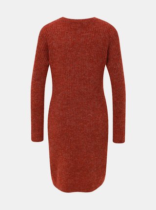 Červené svetrové šaty s prímesou vlny VILA Owsa