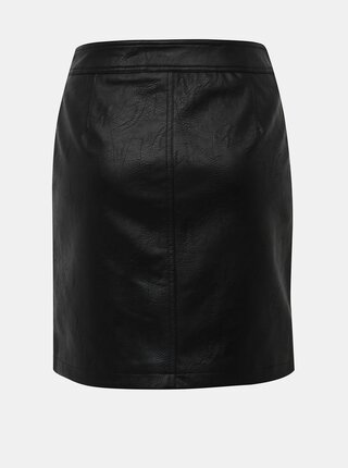 Čierna koženková sukňa ONLY Abigail
