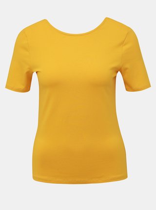 Žlté basic tričko Noisy May Elena
