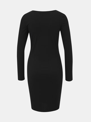 Čierne rebrované šaty Noisy May Mox
