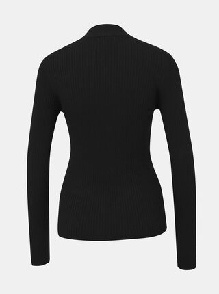 Čierny dámsky rebrovaný sveter Alcott